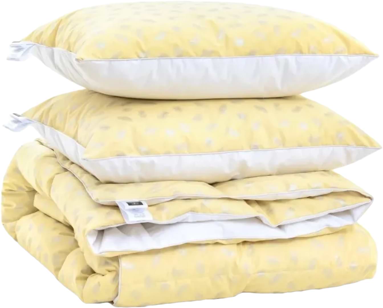 Набір ковдра полуторна + подушка MirSon №9518 Bio-Beige зимова 140х205 Біо-пух + 50х70 (2200010805123)